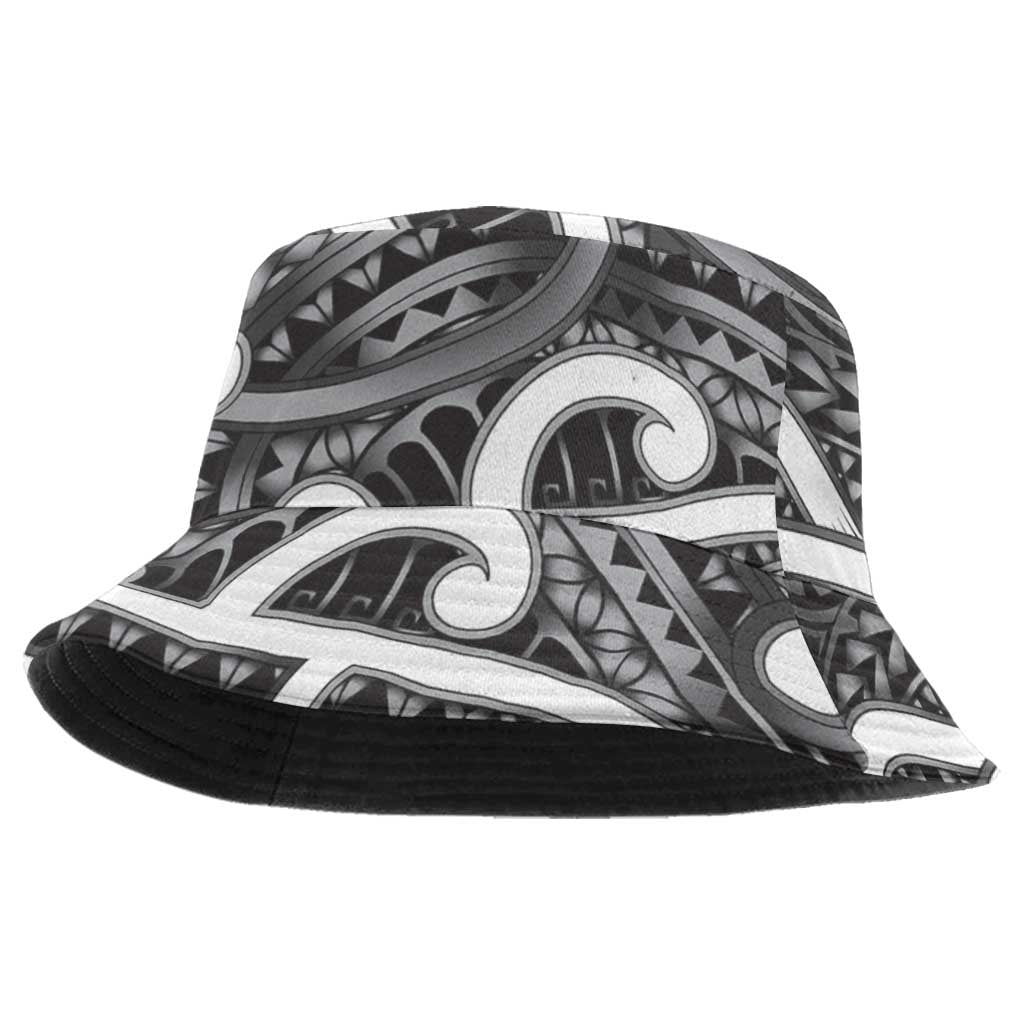 Aotearoa Maori Kowhaiwhai Bucket Hat Kiwikiwi Puhoro and Patiki