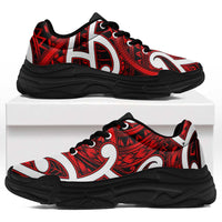 Aotearoa Maori Kowhaiwhai Chunky Sneakers Whero Puhoro and Patiki