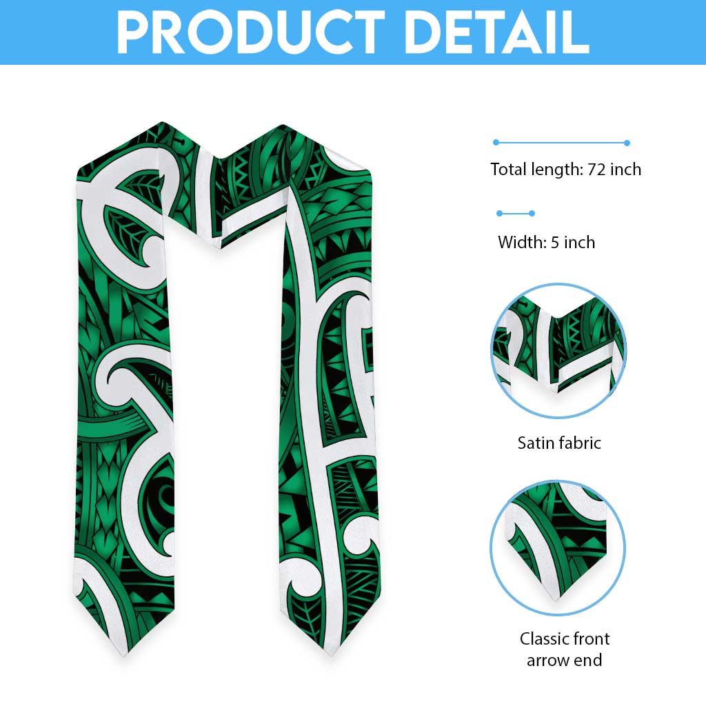 Aotearoa Maori Kowhaiwhai Graduation Stole Kakariki Puhoro and Patiki LT9 - Polynesian Pride
