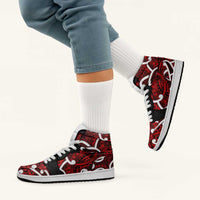 Aotearoa Maori Kowhaiwhai High Sneakers AJ1 Whero Puhoro and Patiki