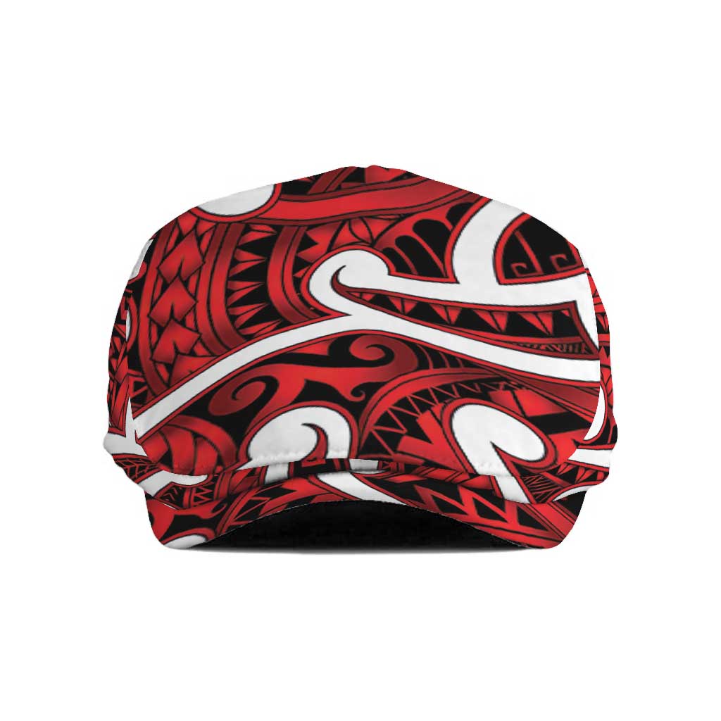 Aotearoa Maori Kowhaiwhai Jeff Hat Whero Puhoro and Patiki