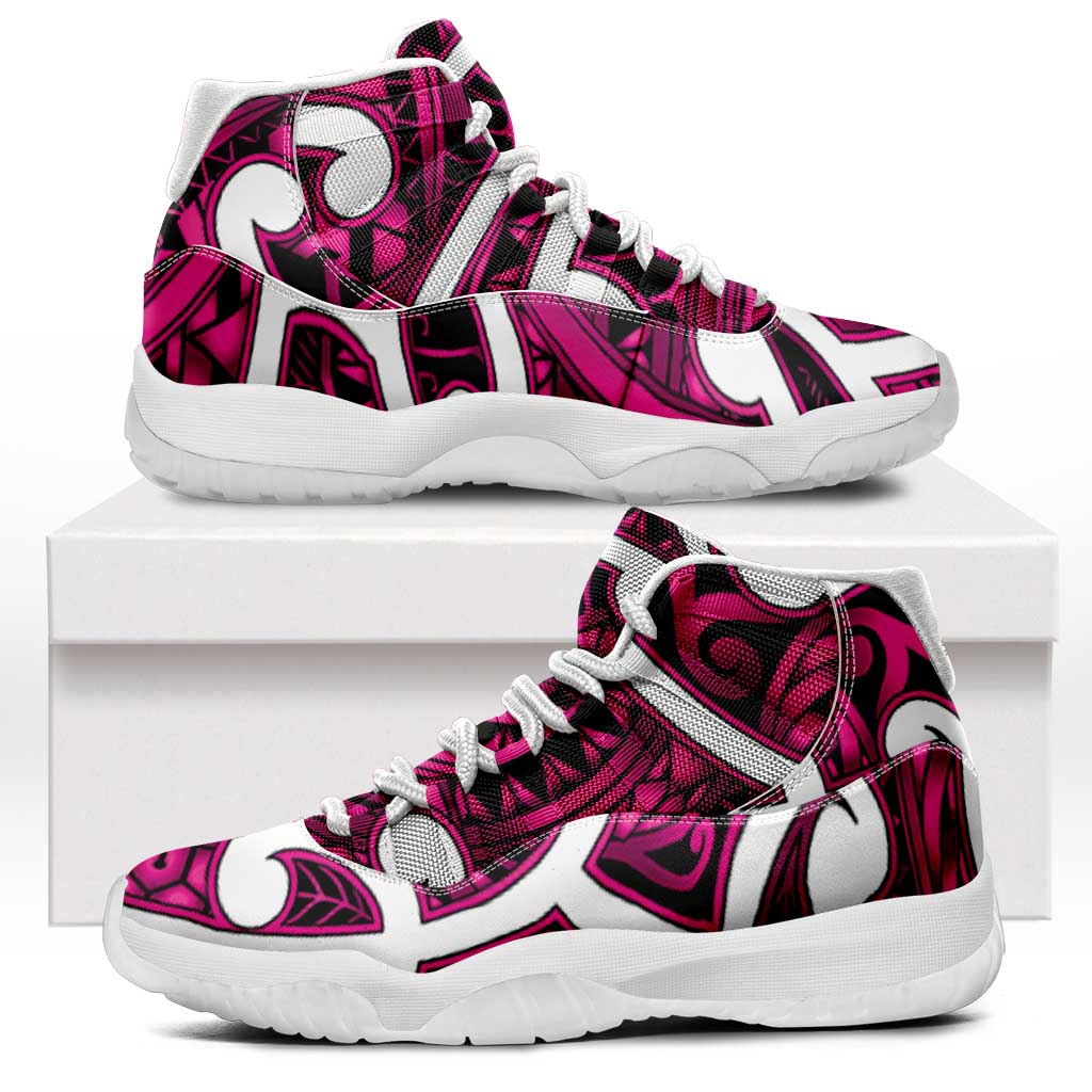 Aotearoa Maori Kowhaiwhai Sneakers J11 Mawhero Puhoro and Patiki