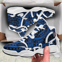 Aotearoa Maori Kowhaiwhai Sneakers J13 Kikorangi Puhoro and Patiki