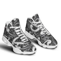 Aotearoa Maori Kowhaiwhai Sneakers J13 Kiwikiwi Puhoro and Patiki LT9 - Polynesian Pride