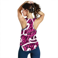 Aotearoa Maori Kowhaiwhai Women Racerback Tank Mawhero Puhoro and Patiki