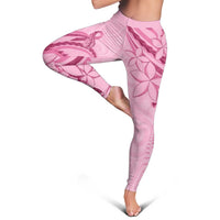Aotearoa Maori Leggings Pink Fern Ribbons - Polynesian Pride