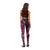 Aotearoa Maori Leggings Pink Fern Ribbons on Black - Polynesian Pride
