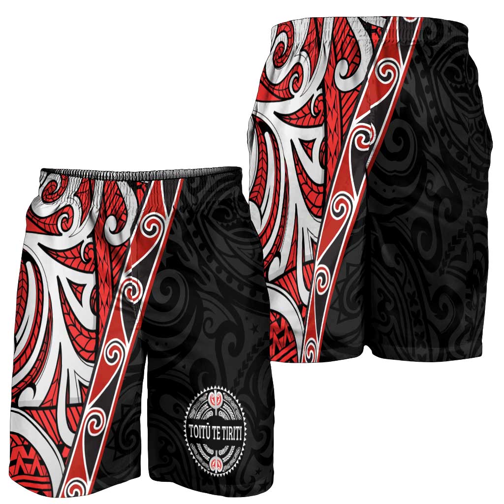 Aotearoa Toitu Te Tiriti Shorts for Men Honour The Treaty New Zealand - Polynesian Pride