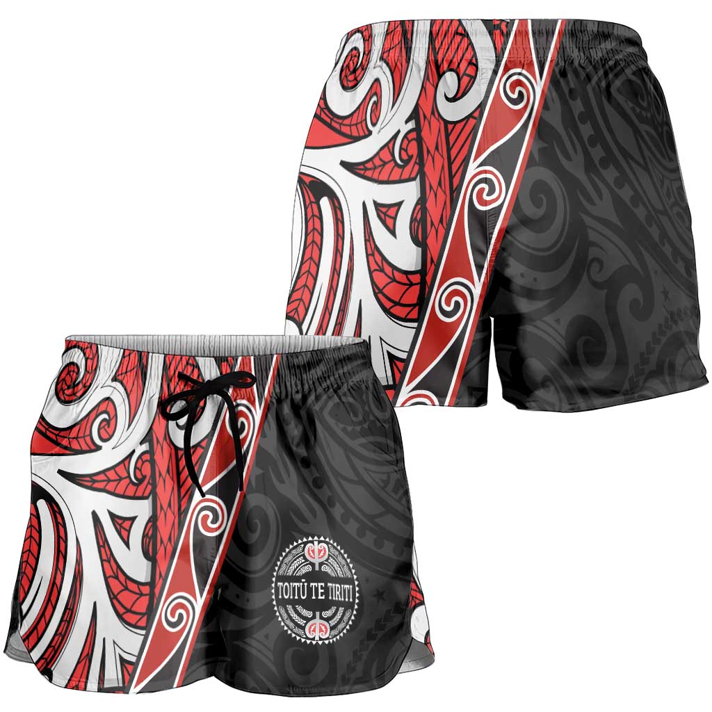 Aotearoa Toitu Te Tiriti Shorts for Women Honour The Treaty New Zealand - Polynesian Pride