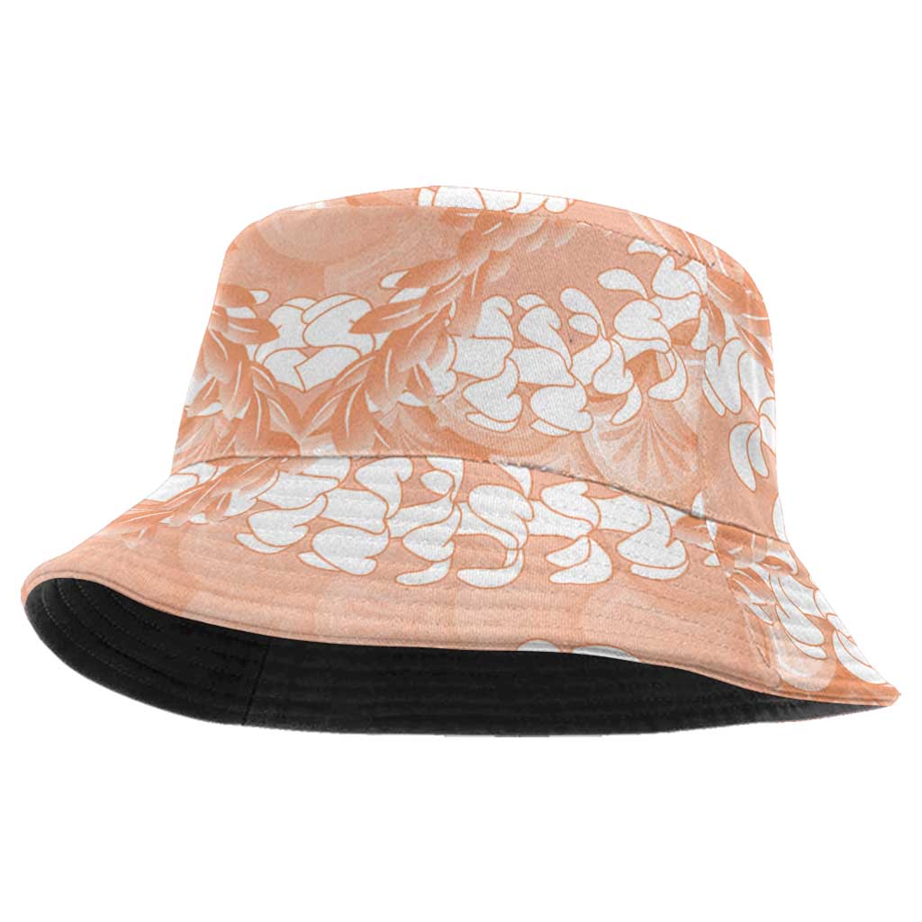 Apricot Mermaid Puakenikeni Maile Lei Bucket Hat