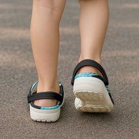 Aqua Polynesian Pattern With Tropical Flowers Clogs Shoes - Polynesian Pride