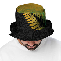 Australia New Zealand Rugby Bucket Hat Gradient Aboriginal Wallabies and Maori Black Fern - Polynesian Pride