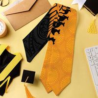 Australia New Zealand Rugby Graduation Stole Gold Aboriginal Wallabies and Maori Black Fern - Polynesian Pride