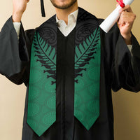 Australia New Zealand Rugby Graduation Stole Green Aboriginal Wallabies and Maori Black Fern - Polynesian Pride