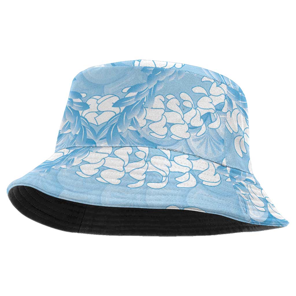 Baby Blue Mermaid Puakenikeni Maile Lei Bucket Hat