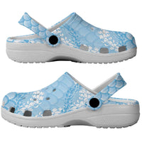 Baby Blue Mermaid Puakenikeni Maile Lei Clogs Shoes LT01 - Polynesian Pride