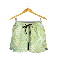 Baby Green Gradient Polynesia Shorts for Women Hawaiian Tribal Hammerhead Shark Tattoo - Polynesian Pride