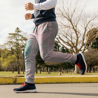 Baby Pink Gradient Polynesia Jogger Pants Hawaiian Tribal Hammerhead Shark Tattoo - Polynesian Pride