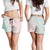 Baby Pink Gradient Polynesia Shorts for Women Hawaiian Tribal Hammerhead Shark Tattoo - Polynesian Pride