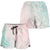 Baby Pink Gradient Polynesia Shorts for Women Hawaiian Tribal Hammerhead Shark Tattoo - Polynesian Pride