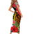 Tahiti French Polynesia Short Sleeve Body Long Dress - Polynesian Pride