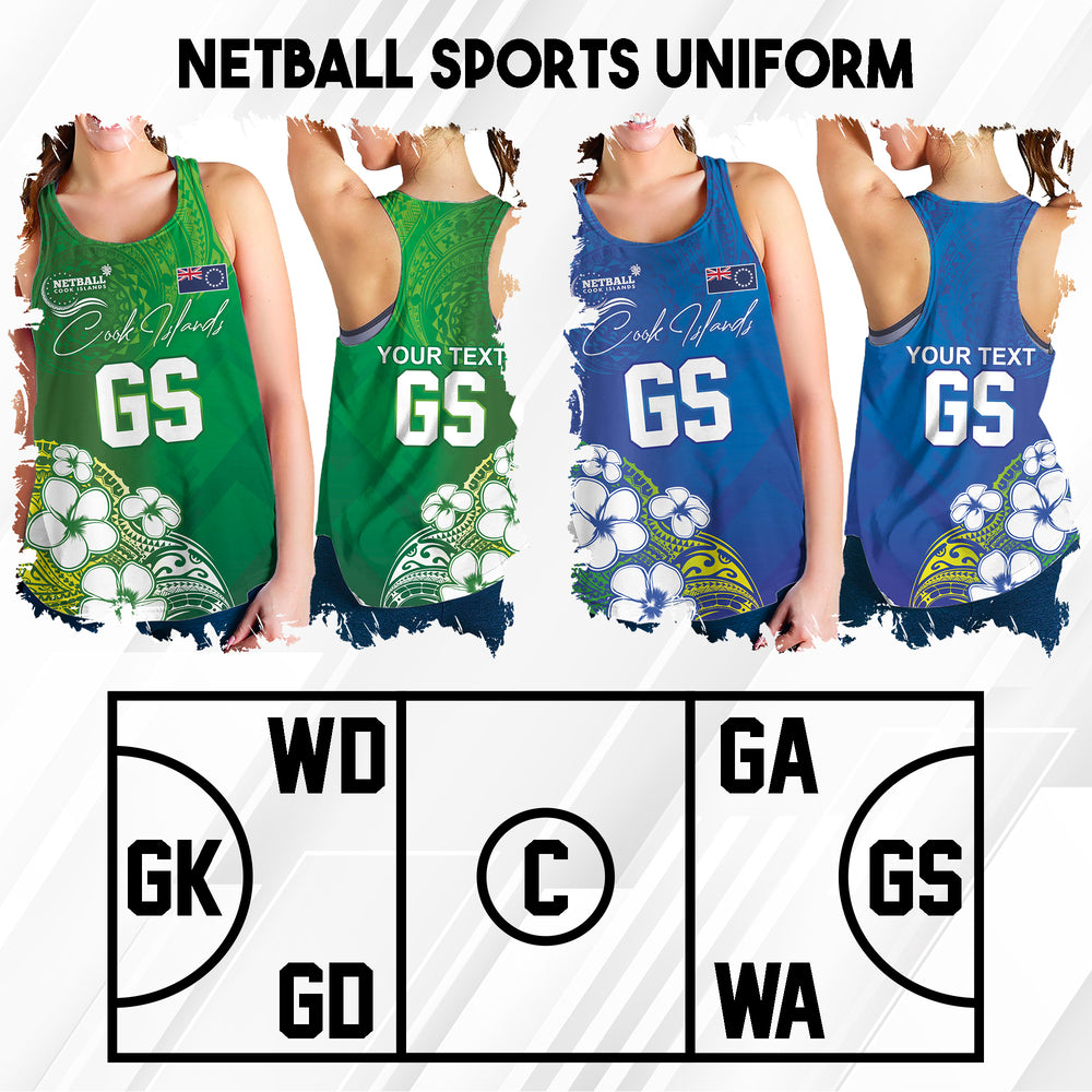 Custom Cook Islands Netball Sports Uniform - Women Racerback Tank - CTM03