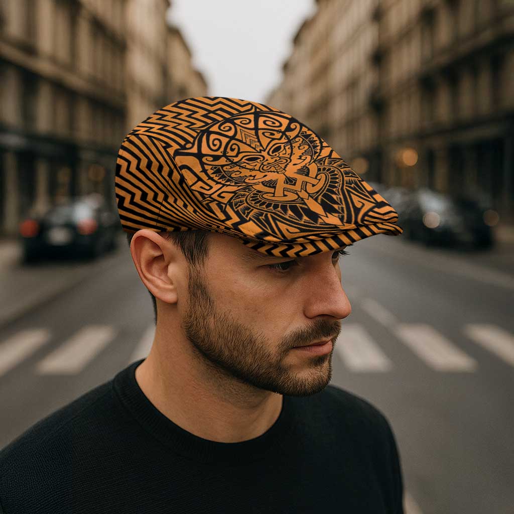 Basketball New Zealand Jeff Hat Gold Maori Ta Moko Indigenous - Polynesian Pride