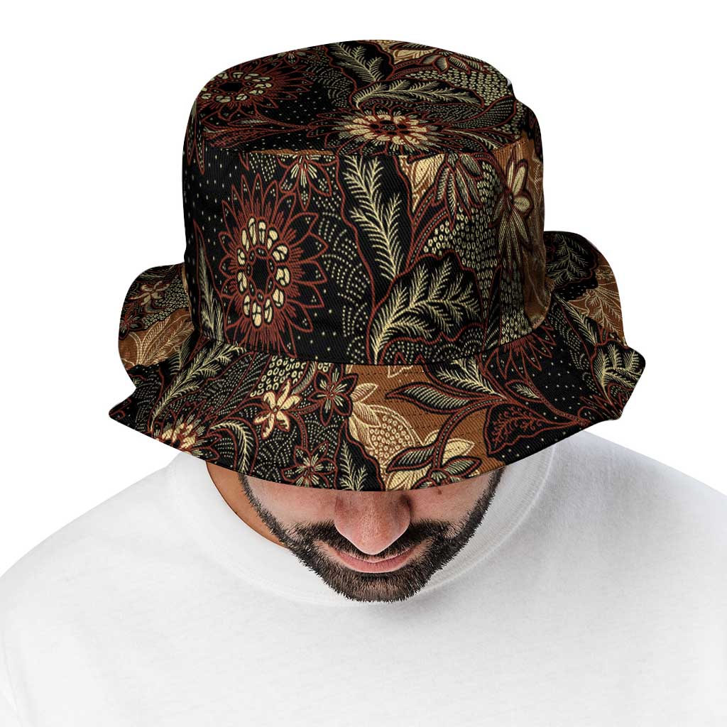 Batik Pedalaman Semen Lereng Style Bucket Hat Indonesian Traditional Pattern