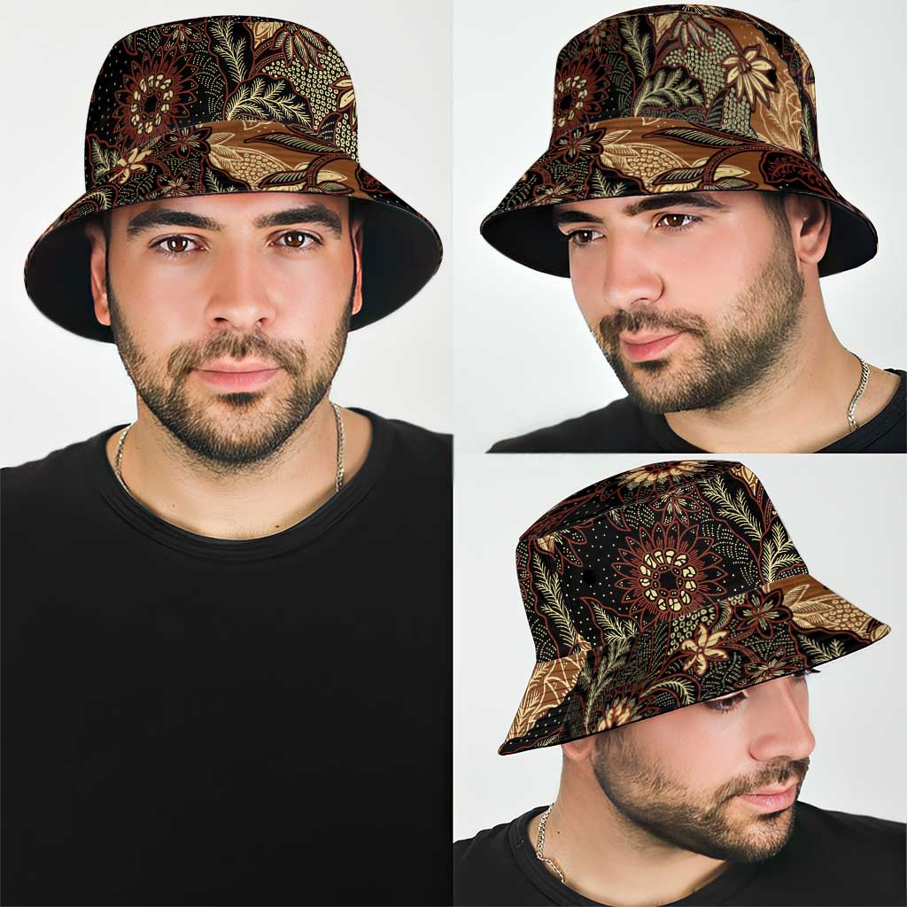 Batik Pedalaman Semen Lereng Style Bucket Hat Indonesian Traditional Pattern