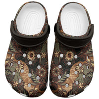 Batik Pedalaman Semen Lereng Style Clogs Shoes Indonesian Traditional Pattern