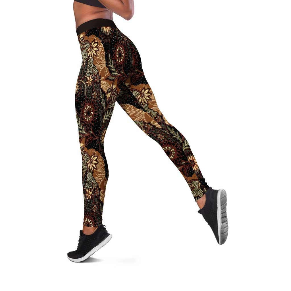 Batik Pedalaman Semen Lereng Style Leggings Indonesian Traditional Pattern
