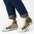 Beige Aotearoa Kowhaiwhai Pattern High Top Shoes NZ Maori Quilt Style - Polynesian Pride