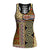 Beige Aotearoa Kowhaiwhai Pattern Hollow Tank Top NZ Maori Quilt Style - Polynesian Pride