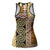 Beige Aotearoa Kowhaiwhai Pattern Hollow Tank Top NZ Maori Quilt Style - Polynesian Pride