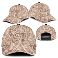 Beige Gradient Polynesia Classic Cap Hawaiian Tribal Hammerhead Shark Tattoo LT14