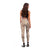 Beige Gradient Polynesia Leggings Hawaiian Tribal Hammerhead Shark Tattoo - Polynesian Pride