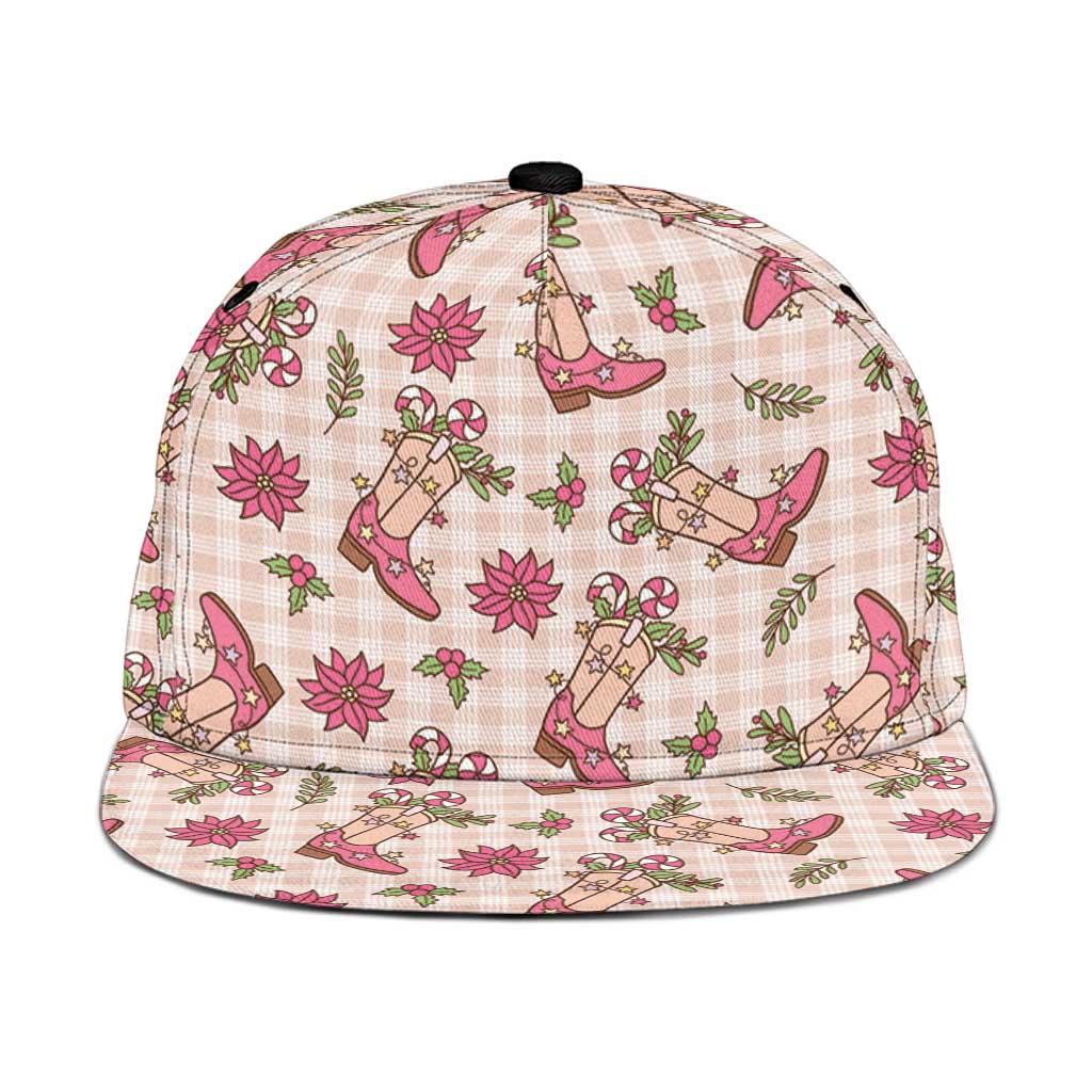 Beige Paniolo Palaka Hawaiian Cowgirl Christmas Snapback Cap - Polynesian Pride