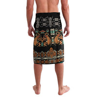 Black Batik Papua-inspired Pattern Lavalava - Polynesian Pride