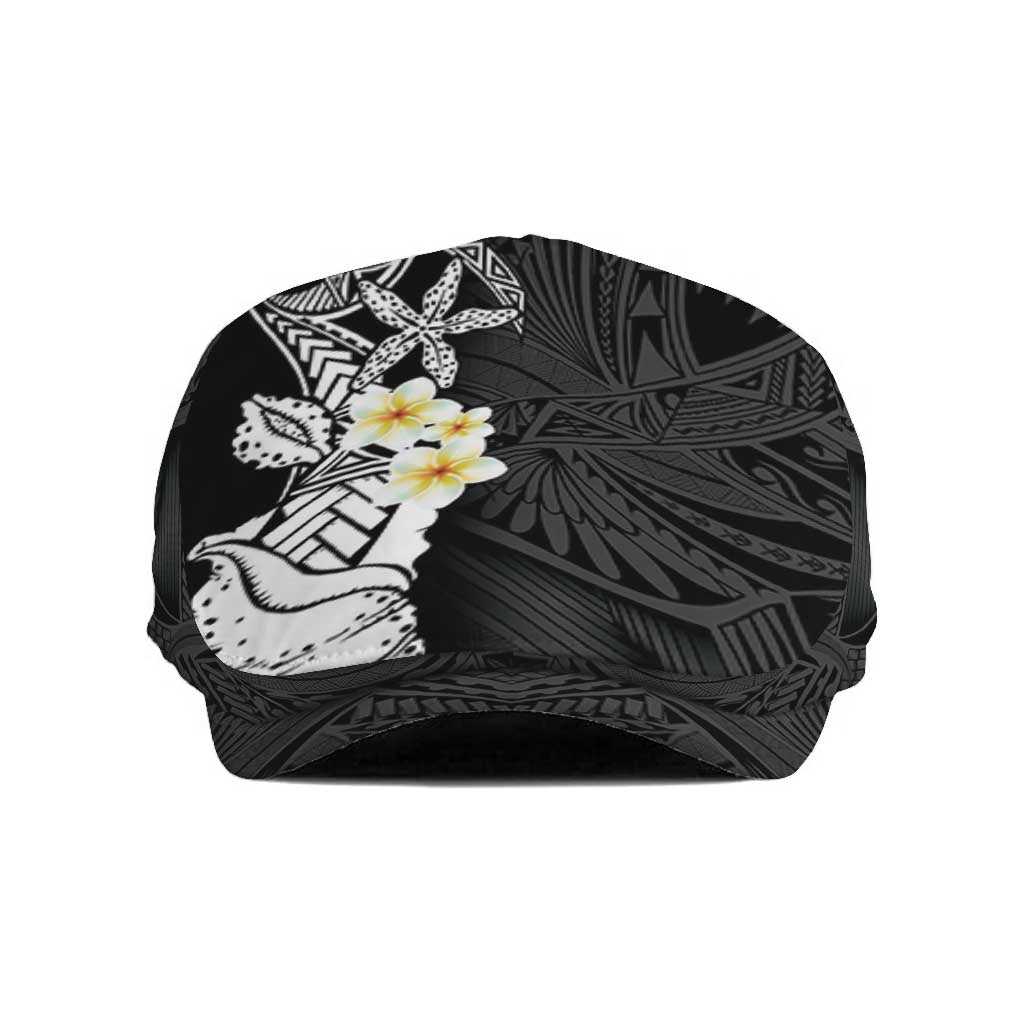Black Samoa Tattoo Jeff Hat Plumeria Samoan Ocean Tatau Pattern - Polynesian Pride