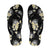 Black Tropical Hawaii Flip Flops Seamless Monstera Plumeria Hawaiian Pattern - Polynesian Pride