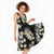 Black Tropical Hawaii Midi Dress Seamless Monstera Plumeria Hawaiian Pattern - Polynesian Pride