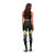 Black Tropical Plumeria With Galaxy Polynesian Art Leggings - Polynesian Pride