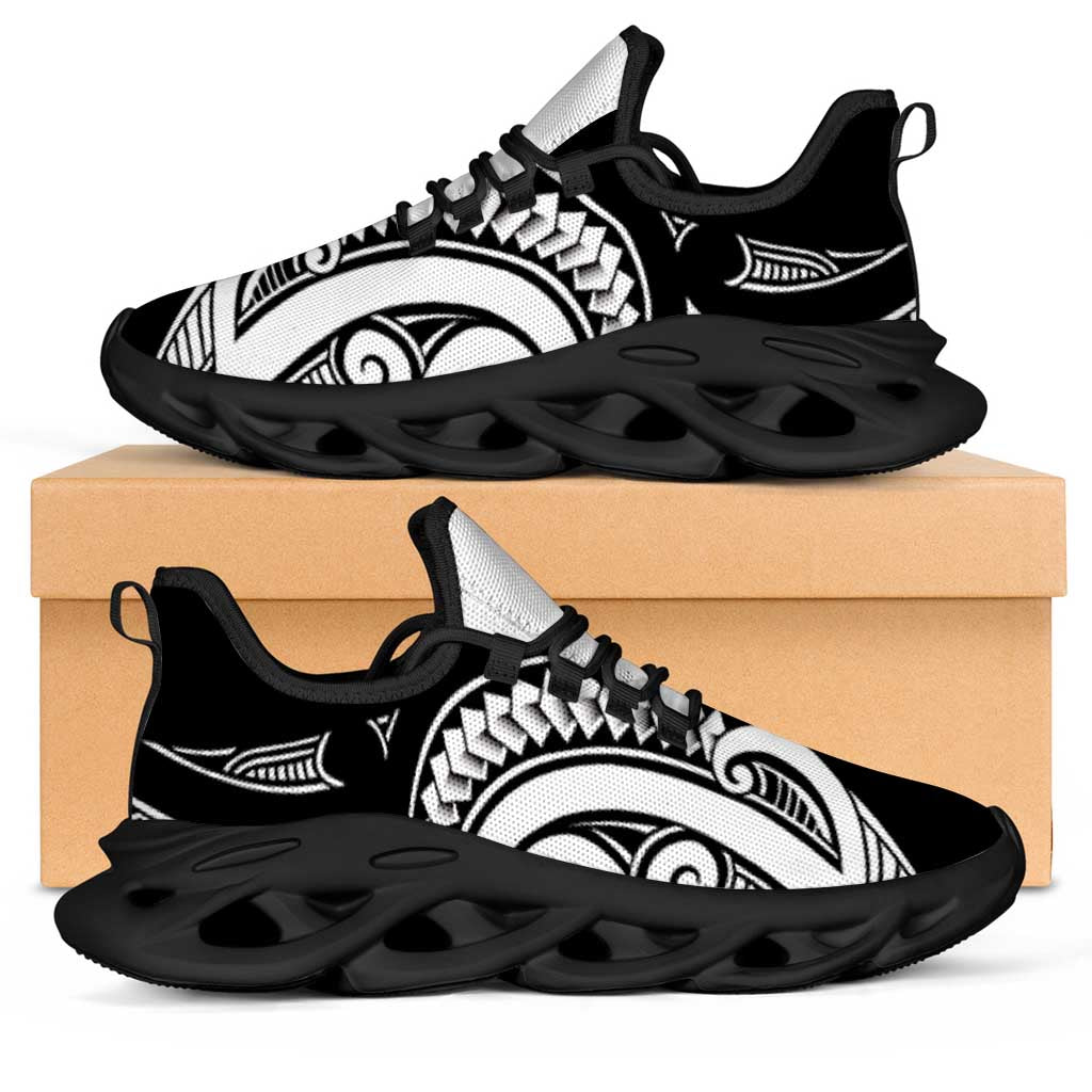 Black White New Zealand Puhoro Ta Moko Clunky Sneakers