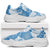 Blue Aloha Hawaii Chunky Sneakers Monstera Hibiscus Plumeria Seamless Vibes - Polynesian Pride