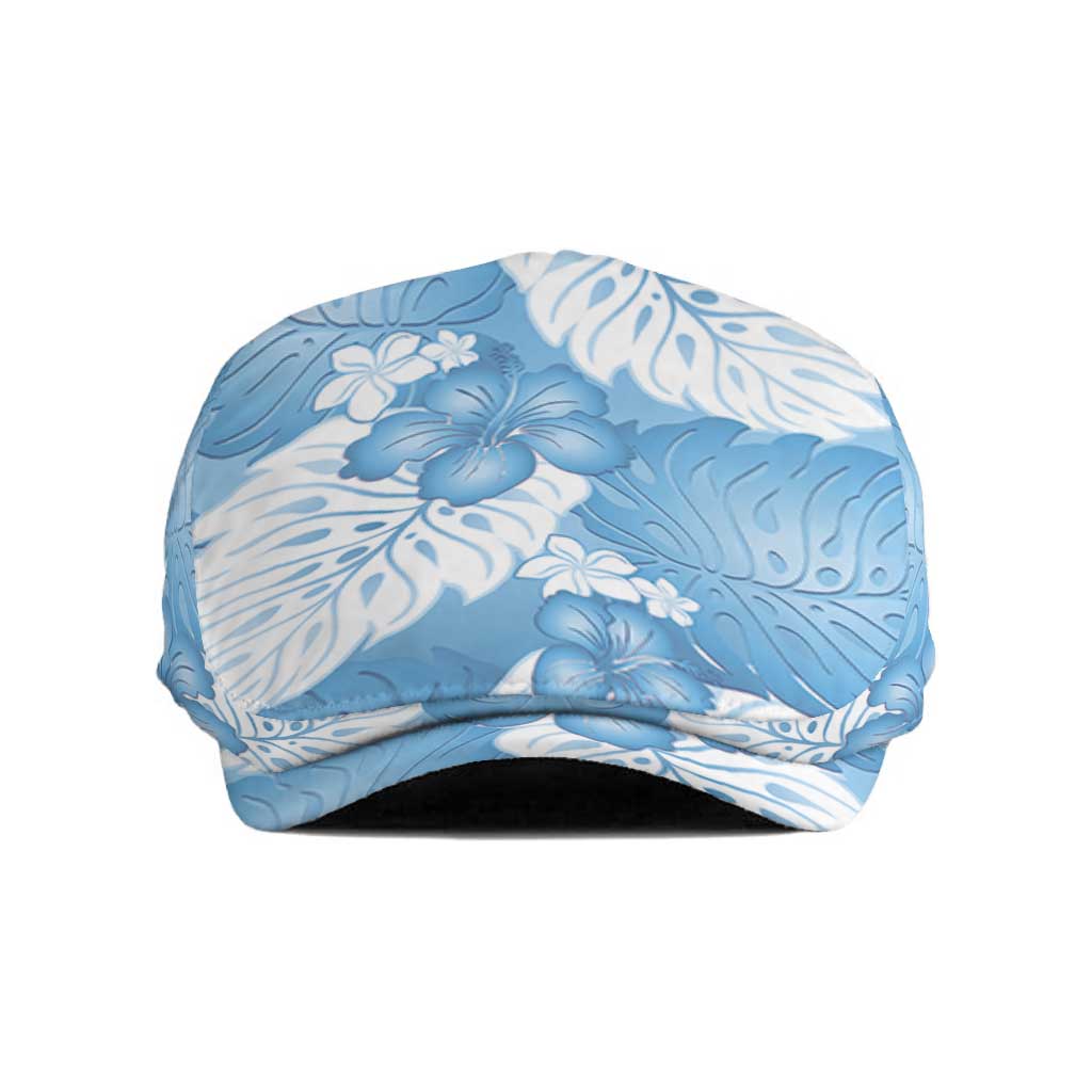 Blue Aloha Hawaii Jeff Hat Monstera Hibiscus Plumeria Seamless Vibes - Polynesian Pride
