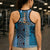 Blue Aotearoa Kowhaiwhai Pattern Hollow Tank Top NZ Maori Quilt Style - Polynesian Pride