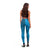 Blue Gradient Polynesia Leggings Hawaiian Tribal Hammerhead Shark Tattoo - Polynesian Pride