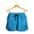 Blue Gradient Polynesia Shorts for Women Hawaiian Tribal Hammerhead Shark Tattoo - Polynesian Pride