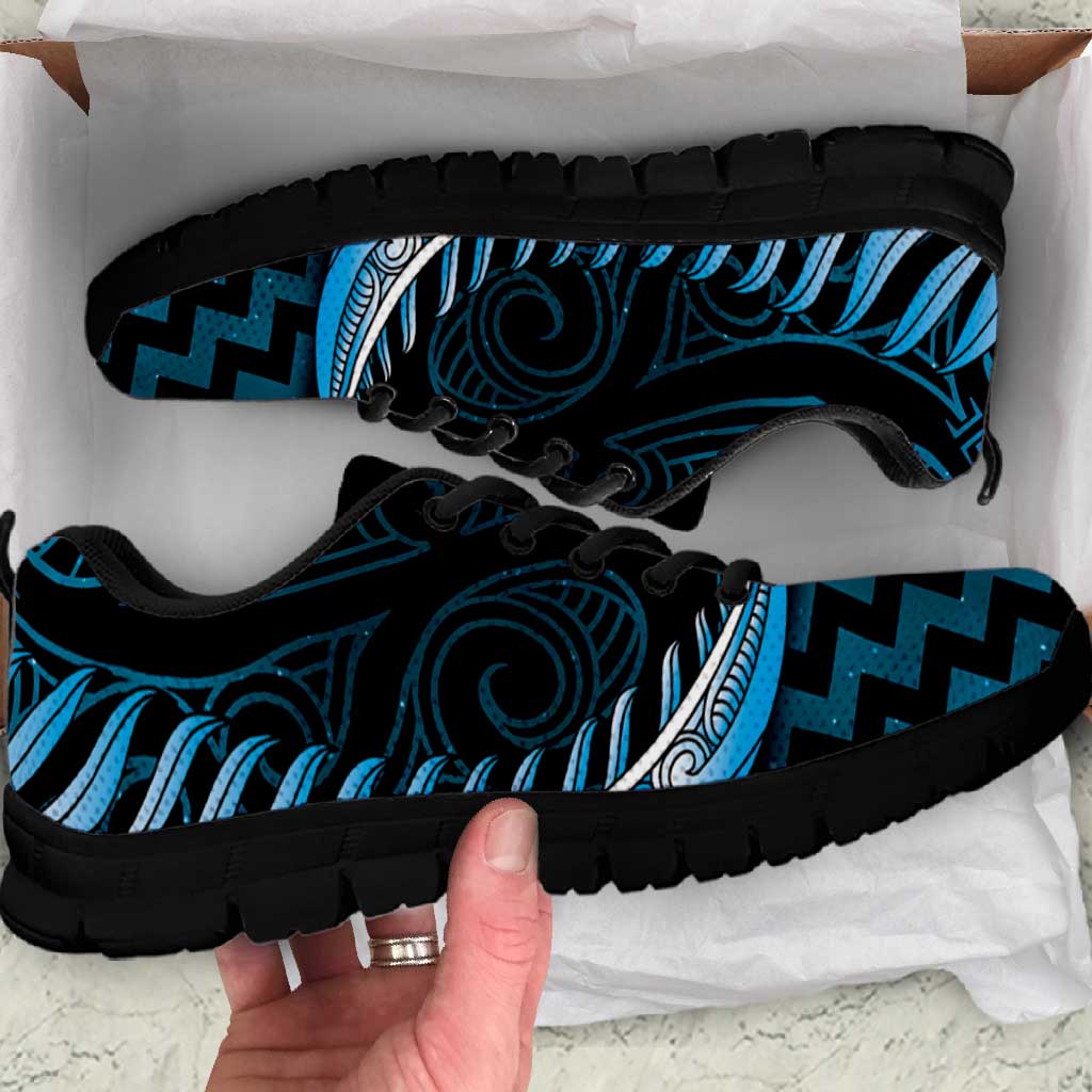 Blue Matariki New Zealand Sneakers Maori Poutama Galaxy Vibes