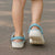 Blue Palaka Crane and Flowers Clogs Shoes Japan Heritage Spirit - Polynesian Pride